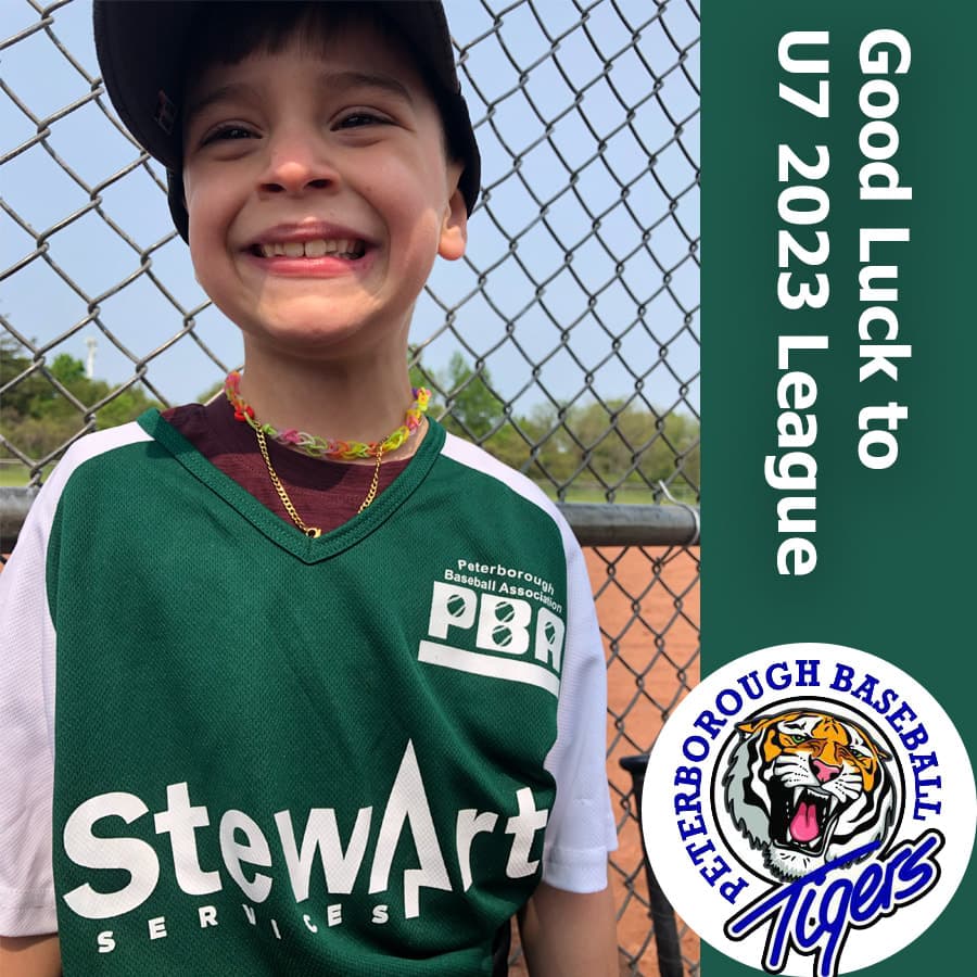 Stewart Services sponsored youth baseball team